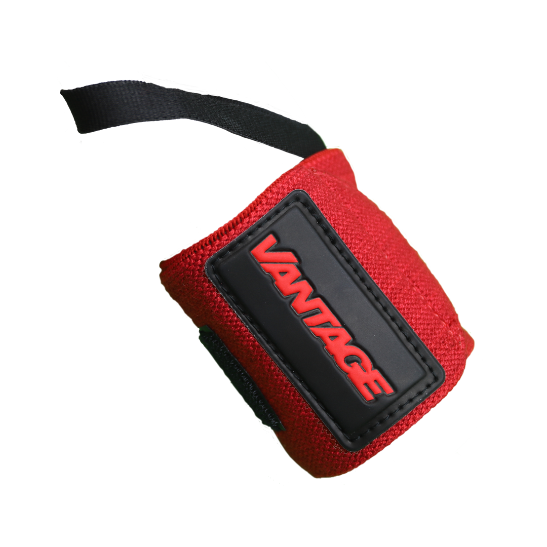 Wrist Wraps With Thumb Loop Red Vantage Strength