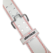 Leather Weightlifting Belt White