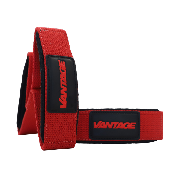 Double Loop Lifting Straps Red