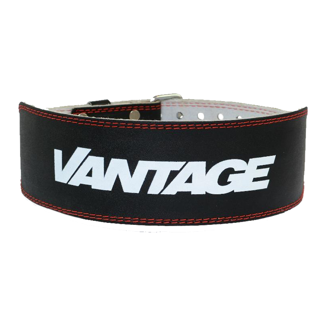 Leather Weightlifting Belt Black Vantage Strength